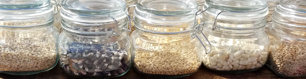 grains in jars
